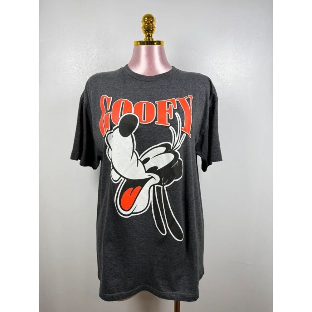 Disney Mickey & Friends Goofy Graphic T-Shirt Gray Size Large